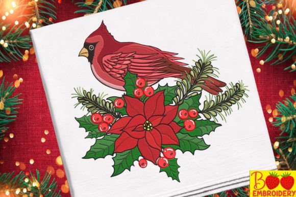Bird Cardinal and Flower Christmas Review
