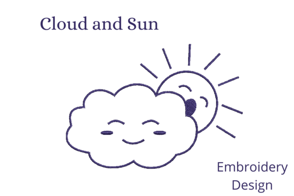 Cute Cloud and Sun Line Art Review