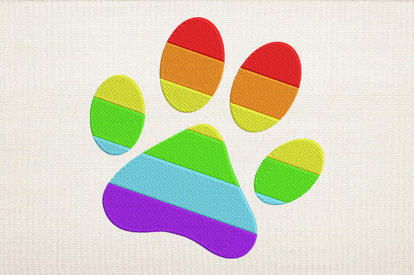Review: Dog Paw Footprint Rainbow Pride Design
