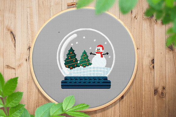 Snowman Christmas Tree in Circle Glass Review