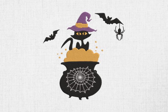 Witch Black Cat: A Designer’s Review for Halloween Embroidery